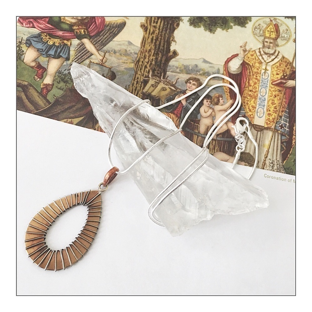 Artisan Wrapped Healing Copper Pendant Necklace